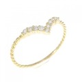 【リメイク】K18YG ダイヤモンド リング 0.10CT