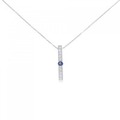 K18WG/PT サファイヤ ネックレス 0.21CT