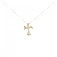 【新品】K18YG クロス ダイヤモンド ネックレス 0.07CT
