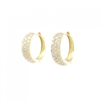 【新品】K18YG パヴェ ダイヤモンド ピアス 1.00CT