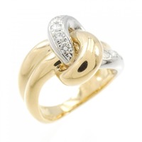 K18YG/PT ダイヤモンド リング 0.17CT