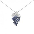 K18WG/750WG グレープ サファイヤ ネックレス 2.16CT