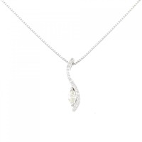 K18WG ダイヤモンド ネックレス 0.33CT