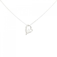 K18WG ハート ダイヤモンド ネックレス