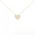 K18YG ハート ダイヤモンド ネックレス 0.20CT