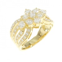 K18YG フラワー ダイヤモンド リング 1.00CT