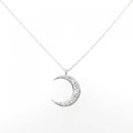 【リメイク】PT ムーン ダイヤモンド ネックレス 0.10CT
