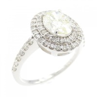【新品】PT ダイヤモンド リング 1.00CT VLY SI2 オーバルカット