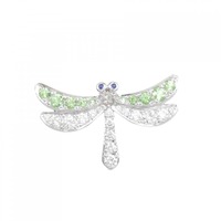 PT トンボ カラーストーン ブローチ 0.26CT