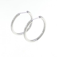 K18WG ダイヤモンド ピアス 0.776CT