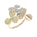 K18スリーカラー ダイヤモンド リング 0.45CT