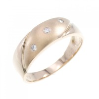 K18PG スリーストーン ダイヤモンド リング 0.05CT