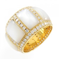 K18YG マザーオブパール リング