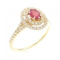 【新品】K18YG ルビー リング 0.37CT