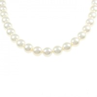 シルバークラスプ アコヤパール ネックレス 9.0-9.5mm