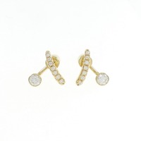 トモコ コデラ ダイヤモンド ピアス 0.37CT