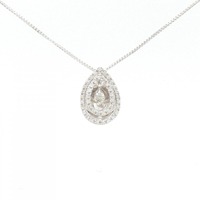K18WG ダイヤモンド ネックレス 0.30CT