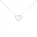 K18WG ハート ダイヤモンド ネックレス 0.50CT