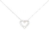 K18WG ハート ダイヤモンド ネックレス 0.50CT