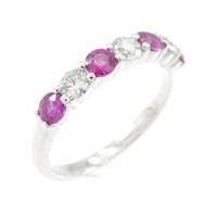 K18WG ルビー リング 0.47CT