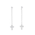 ポンテヴェキオ クロス ダイヤモンド ピアス 0.30CT