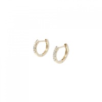 K10YG フープ ダイヤモンド ピアス