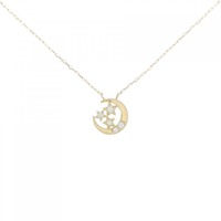 【リメイク】K18YG ムーン×スター ダイヤモンド ネックレス 0.06CT