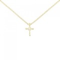 K18YG クロス ダイヤモンド ネックレス 0.02CT