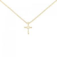 K18YG クロス ダイヤモンド ネックレス 0.02CT