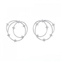 K18WG ダイヤモンド ピアス 1.12CT
