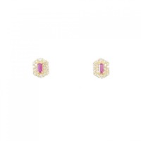 【新品】K18YG ルビー ピアス 0.14CT