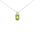 K18WG ペリドット ネックレス 2.70CT