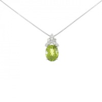 K18WG ペリドット ネックレス 2.70CT