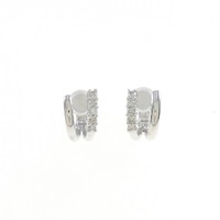 K18WG/K14WG ダイヤモンド イヤリング 0.20CT