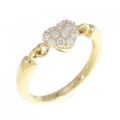 ポンテヴェキオ ハート ダイヤモンド リング 0.17CT