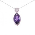 K18WG アメジスト ネックレス 27.29CT