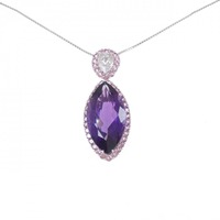 K18WG アメジスト ネックレス 27.29CT