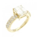 K18YG ダイヤモンド リング 2.009CT M VS2 エメラルドカット