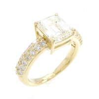 K18YG ダイヤモンド リング 2.009CT M VS2 エメラルドカット
