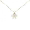 K18YG フラワー ダイヤモンド ネックレス 1.00CT