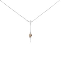 K18WG ダイヤモンド ネックレス 0.25CT