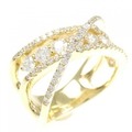 K18YG ダイヤモンド リング 1.30CT