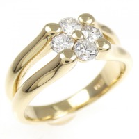 K18YG フラワー ダイヤモンド リング 0.50CT