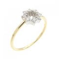 K18YG/PT ダイヤモンド リング 0.11CT