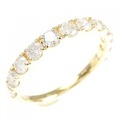 K18YG ハーフエタニティ ダイヤモンド リング 1.00CT