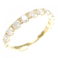 K18YG ハーフエタニティ ダイヤモンド リング 1.00CT