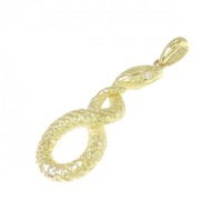 K18YG スネーク ダイヤモンド ペンダント 0.01CT