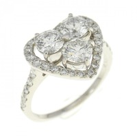 PT ハート ダイヤモンド リング 1.23CT