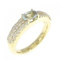 K18YG アクアマリン リング 0.60CT