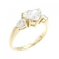 K18YG ハート ダイヤモンド リング 1.003CT